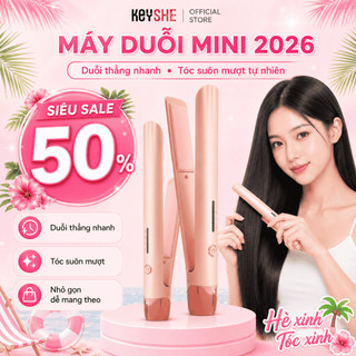 [HOẢ TỐC HCM] Máy duỗi tóc mini KEYSHE 2in1 uốn duỗi, làm nóng nhanh, gọn Nhẹ, dễ Dùng, BH 12 tháng