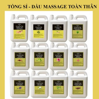 Can 5 Lít Dầu Massage Body - Tinh Dầu Thiên nhiên 100% dùng cho mọi loại da ( Nhiều mùi tự chọn)
