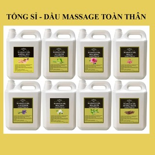 Can 5 Lít Dầu Massage Body - Tinh Dầu Thiên nhiên 100% dùng cho mọi loại da ( Nhiều mùi tự chọn)