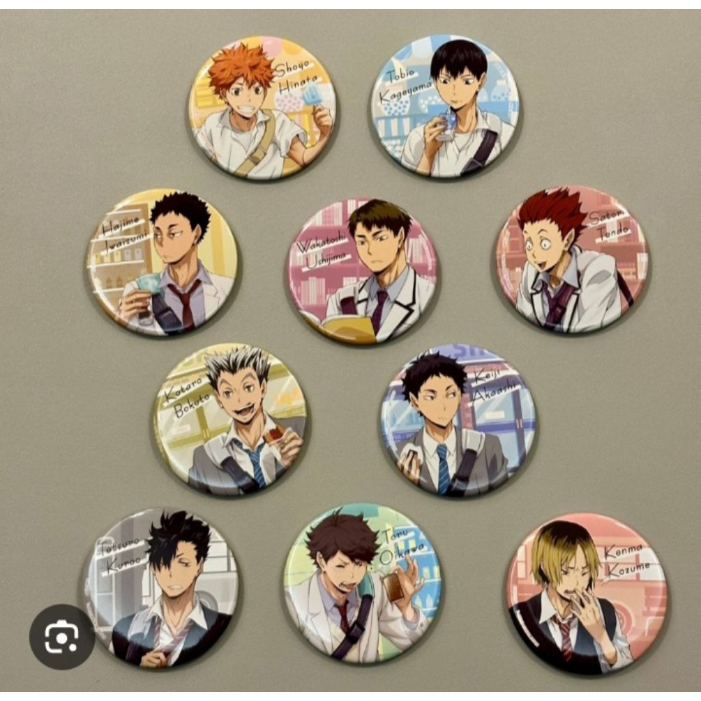 (lẻ pack) badge huy hiệu haikyuu chính hãng