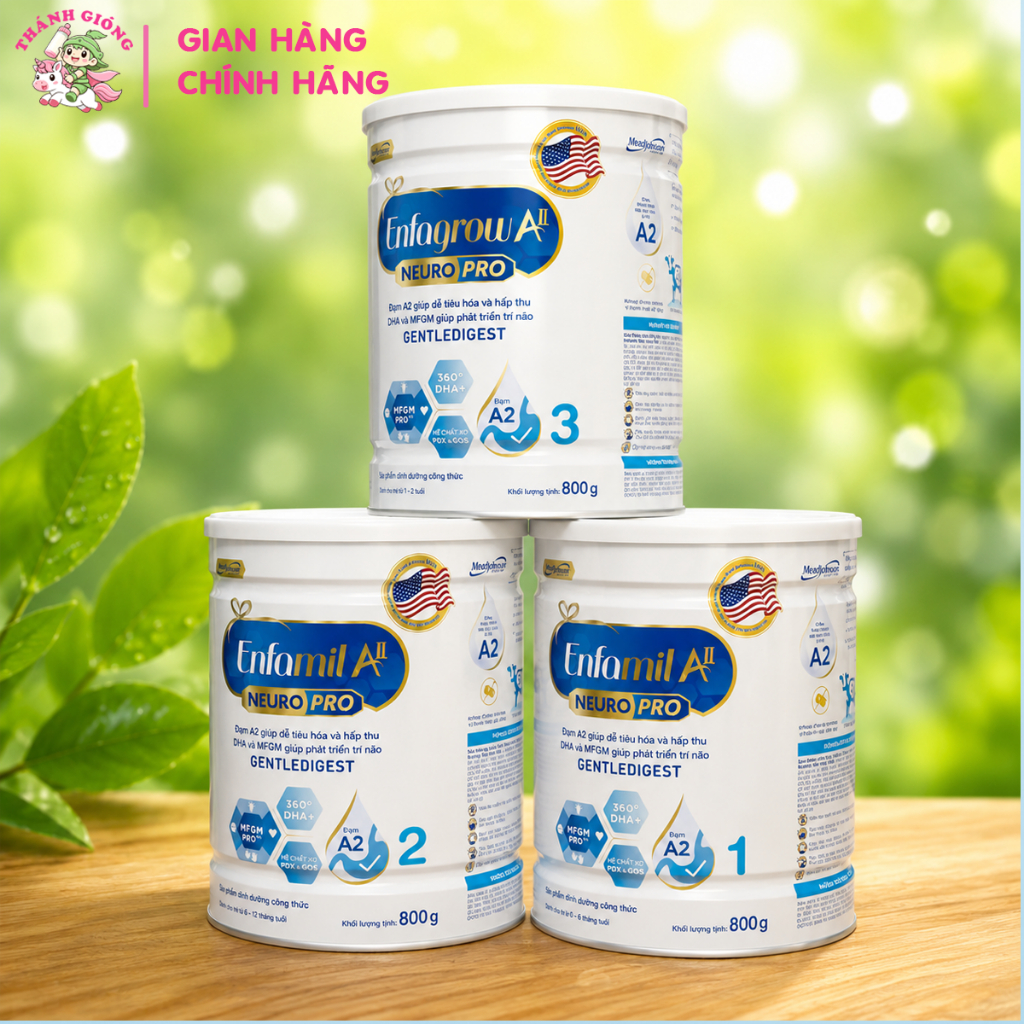 Sữa bột Enfa A2 NEUROPRO Mỹ đủ số, 350g và 850g (Cập nhật date)