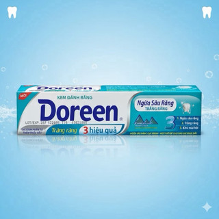 Kem đánh răng Doreen 3 hiệu quả tuýp 180g  ( XANH NGỌC)