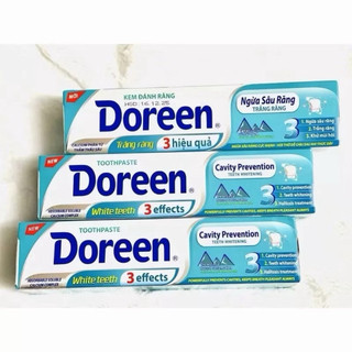 Kem đánh răng Doreen 3 hiệu quả tuýp 180g  ( XANH NGỌC)