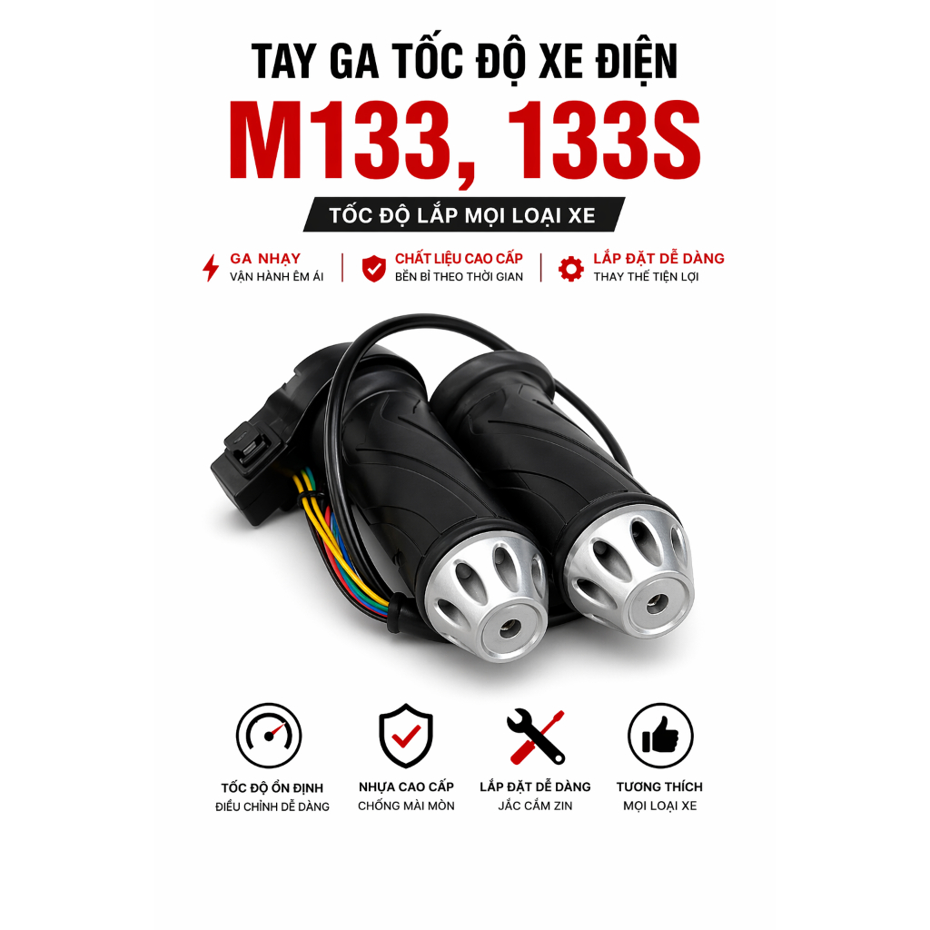 Tay ga Tốc Độ xe điện M133, 133s tốc độ lắp mọi loại xe GIÁ HỦY DIỆT