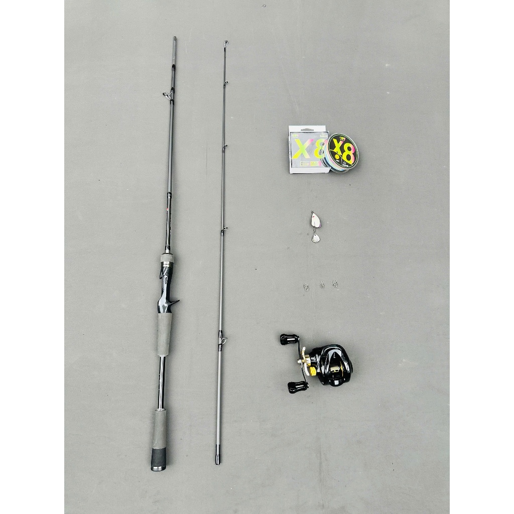 Combo Cần Lure Ji Feng Độ Cứng M, Máy FR200 Kèm Khoá U