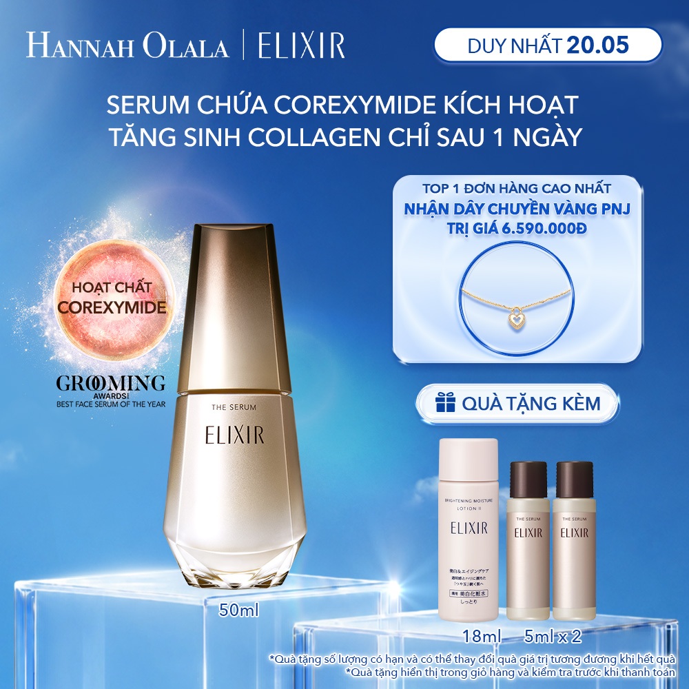 (Hannah x ELIXIR) Serum kích hoạt trẻ hóa làn da ELIXIR The Serum 50ML