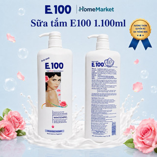 Sữa Tắm E100 Hoa Hồng 1100Ml
