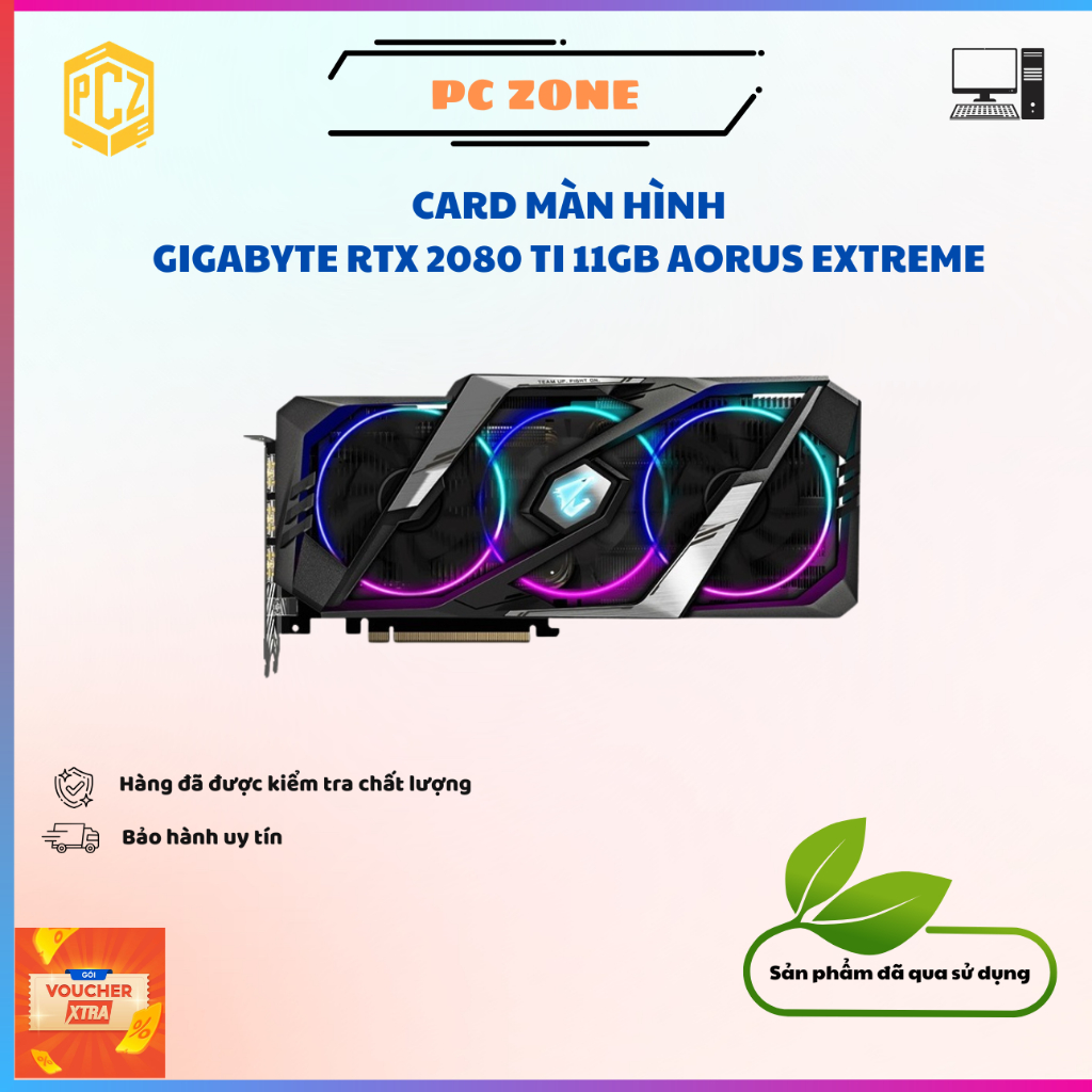 VGA - Card màn hình máy tính RTX 2080 TI 11GB Aorus / MSI Tri O / Founders Edition GDDR6 - 2ND