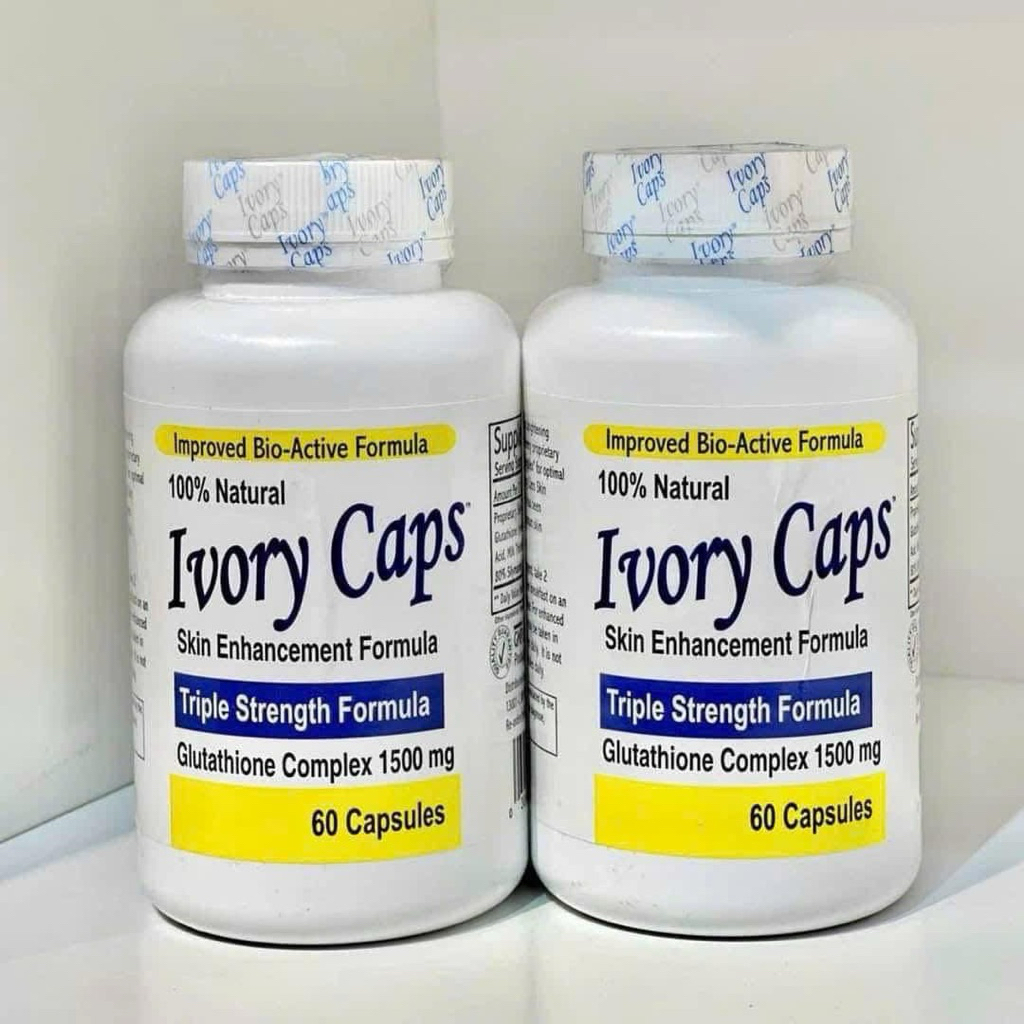 Ivory Caps Glutathione 1500mg - Viên uống trắng da Ivory Caps 60 viên của Mỹ