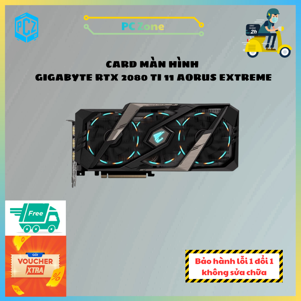 VGA - Card màn hình máy tính RTX 2080 TI 11GB Aorus / MSI Tri O / Founders Edition GDDR6 - 2ND