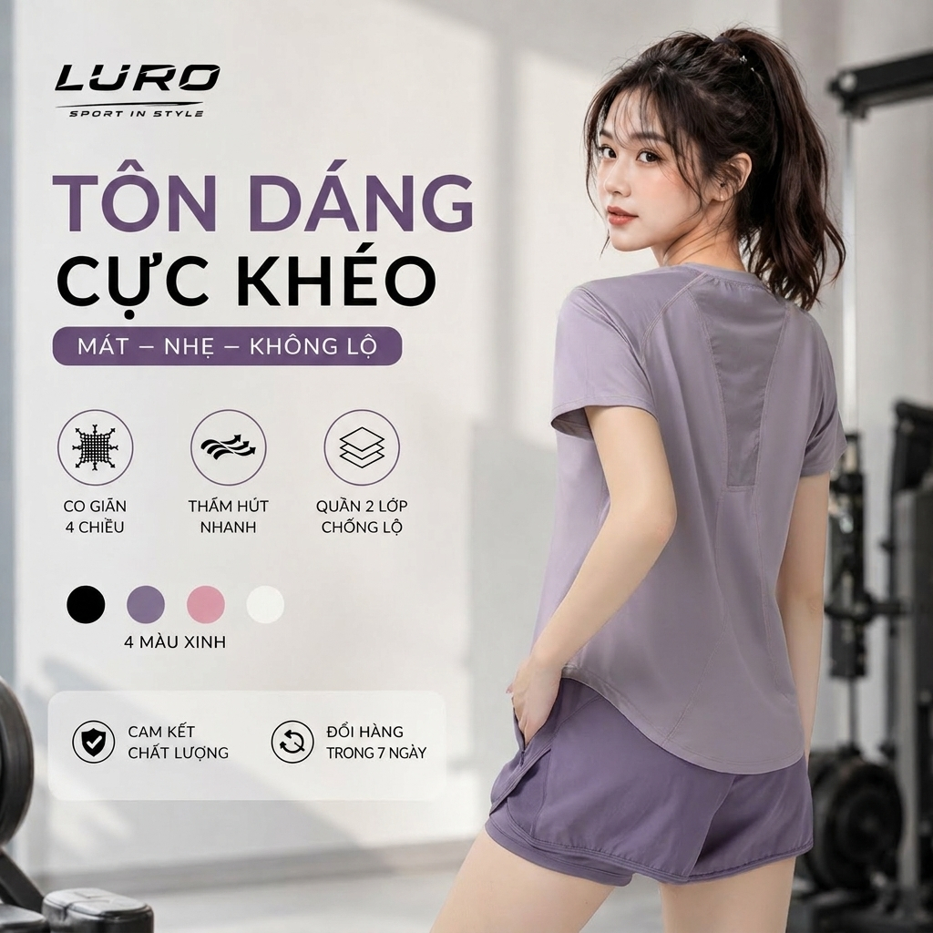 S718N — Bộ thể thao nữ áo phom rộng
