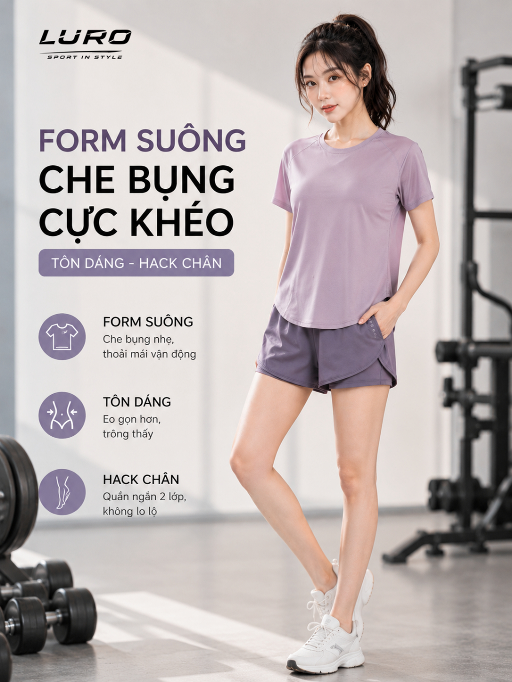 S718N — Bộ thể thao nữ áo phom rộng 2