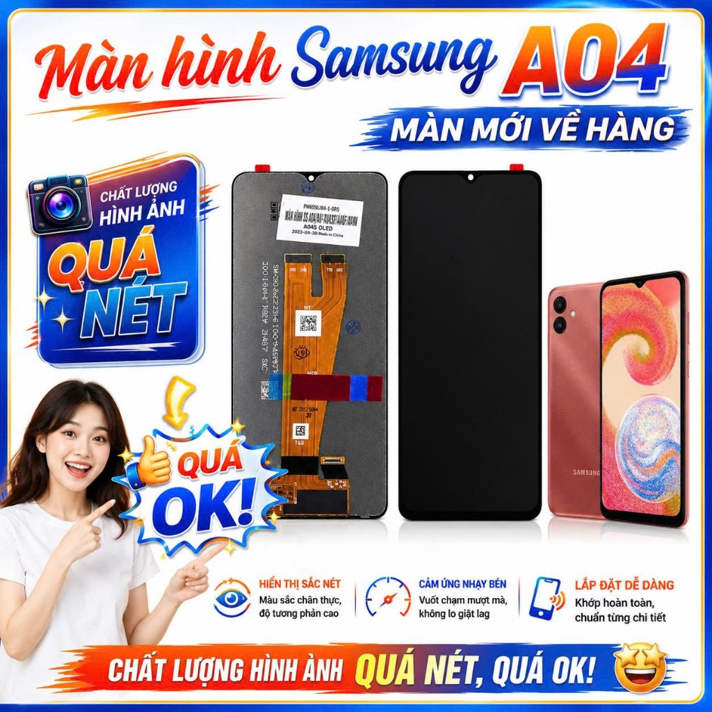 Màn hình Samsung A04 / A045F,mới