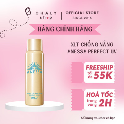 Xịt chống nắng Anessa Perfect UV Sunscreen Skincare Spray 60g Nhật