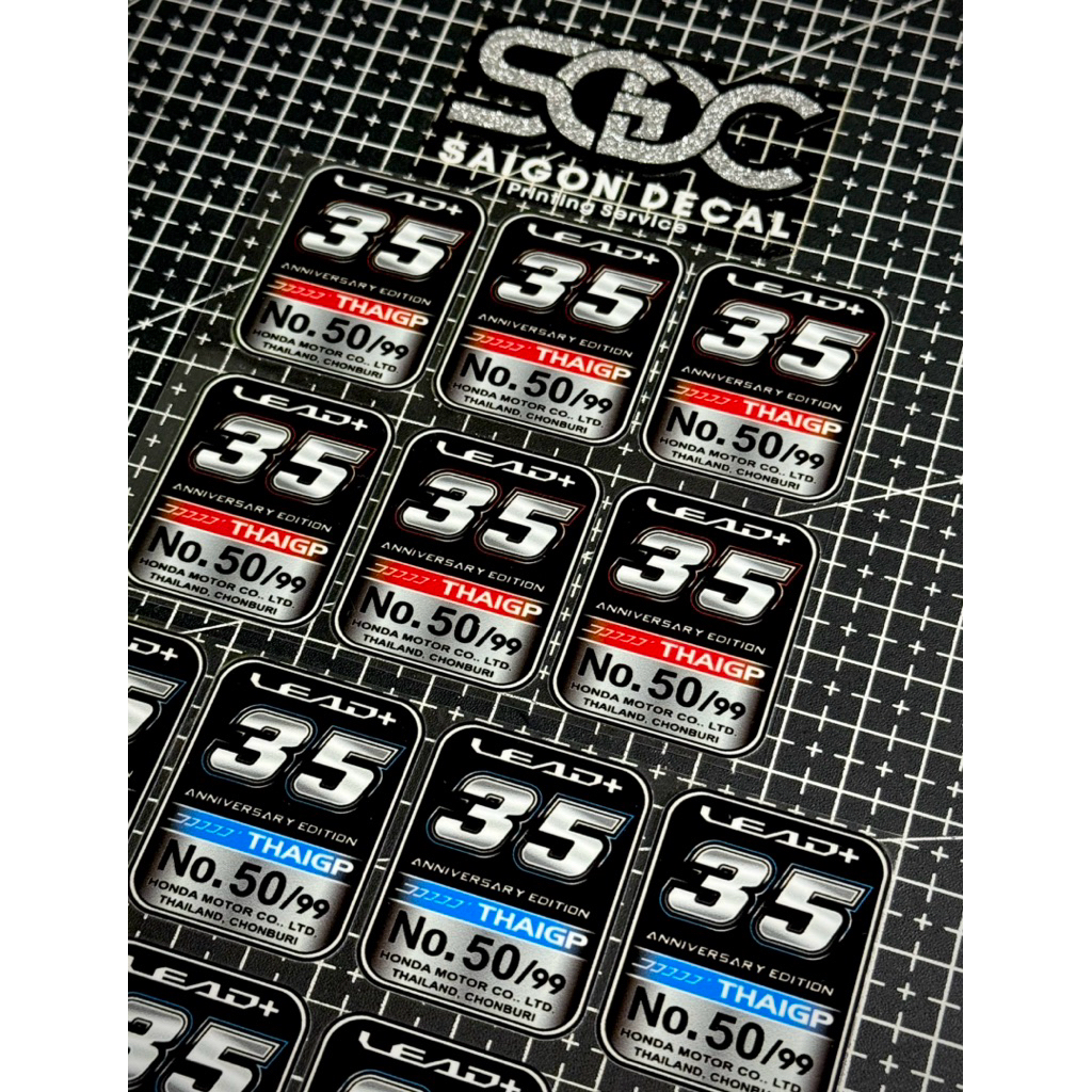 |1 Cái/Cặp| Tem Sticker DTF Tem Lead+ 35 Anniversary Edition ThaiGp - Special 2026