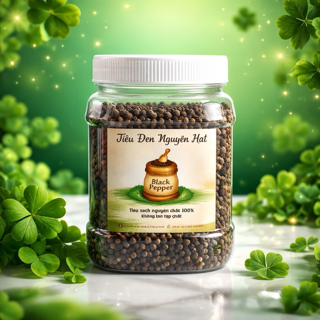 1kg hạt tiêu đen nguyên chất hàng sạch không lẫn tạp chất