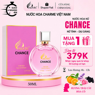 [Mẫu mới] Nước hoa nữ Charme Chance 50ml lưu hương lâu, hương trái cây hoa cỏ. Quà tặng người yêu
