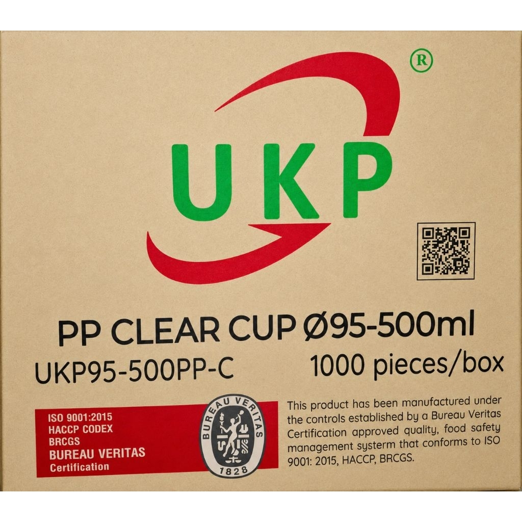 [THÙNG 1000 CÁI] LY NHỰA UKP 500ML (500ml Đen)PHI 95 – LY NHỰA DÀY, CỨNG – DÙNG TRÀ SỮA, CÀ PHÊ, NƯỚ