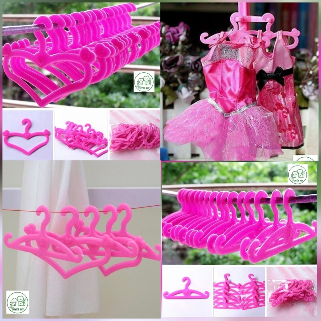 Bộ 5/10 móc quần áo cho búp bê
