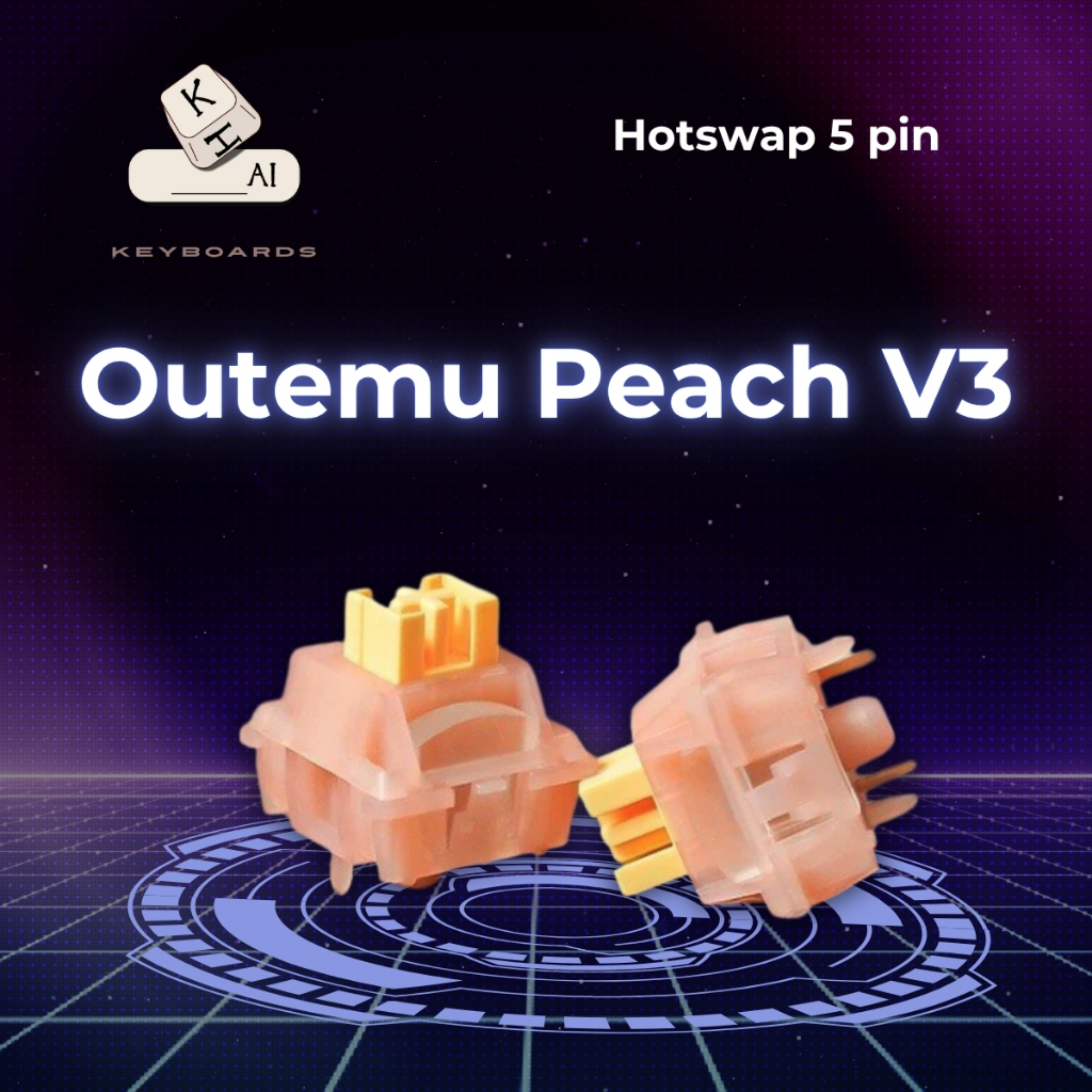 SET Switch Outemu Peach V3 Silent dành cho Bàn Phím Cơ hotswap 5 pin