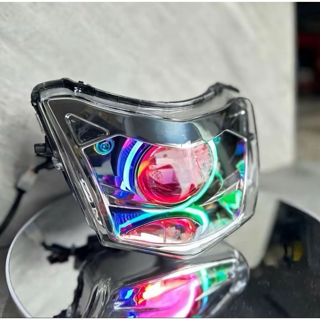 Pha đèn wave độ KZ s600 pro v3 và M37 Lazer v2 lắp 50-100-110 vòng 3D app+ mắt quỷ app( bảo hành 12 