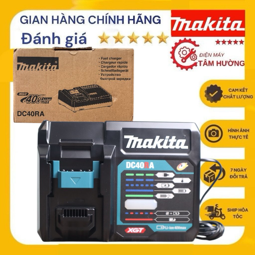 Đế sạc nhanh Makita DC40RA 191E07-8 ( 40v max ) chính hãng giá tốt
