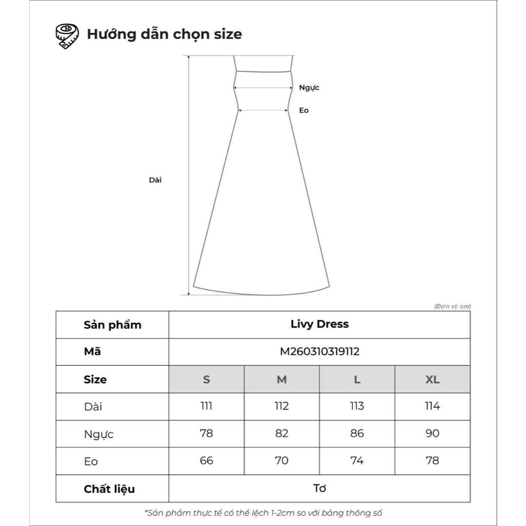 Đầm dài nữ THE C.I.U, váy maxi hai dây dáng dài form xòe nhẹ nhàng đi biển – Livy Dress | BigBuy360 - bigbuy360.vn