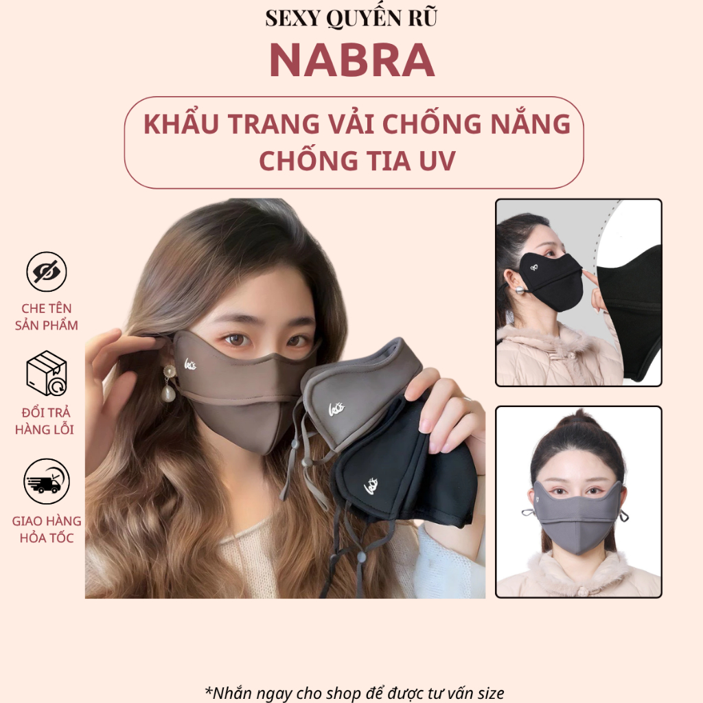 [ Chống Nắng UPF 50+ ] Cái Khẩu Trang Vải Chống Nắng Chống UV KT4