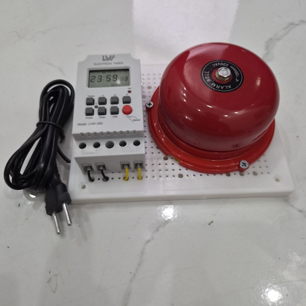 [ Hỗ trợ cài ]Bộ chuông hẹn giờ 4 inch hãng LW - Chuông báo giờ làm , nghỉ giải lao , tan học , tan 