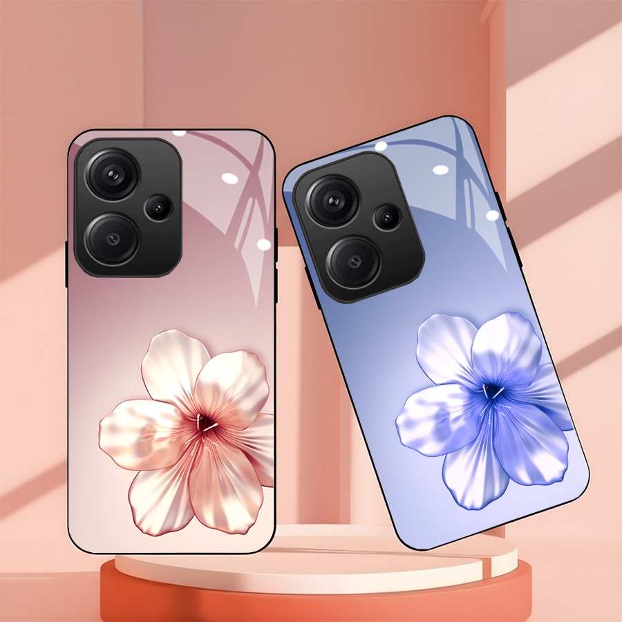 Ốp Lưng cho XIAOMI REDMI 13/ REDMI 13X Mặt lưng cường Lực Họa Tiết
