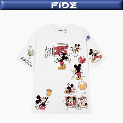 Áo thun FIDE Mickey phông unisex form rộng local brand nam nữ cổ tròn oversize - AT294
