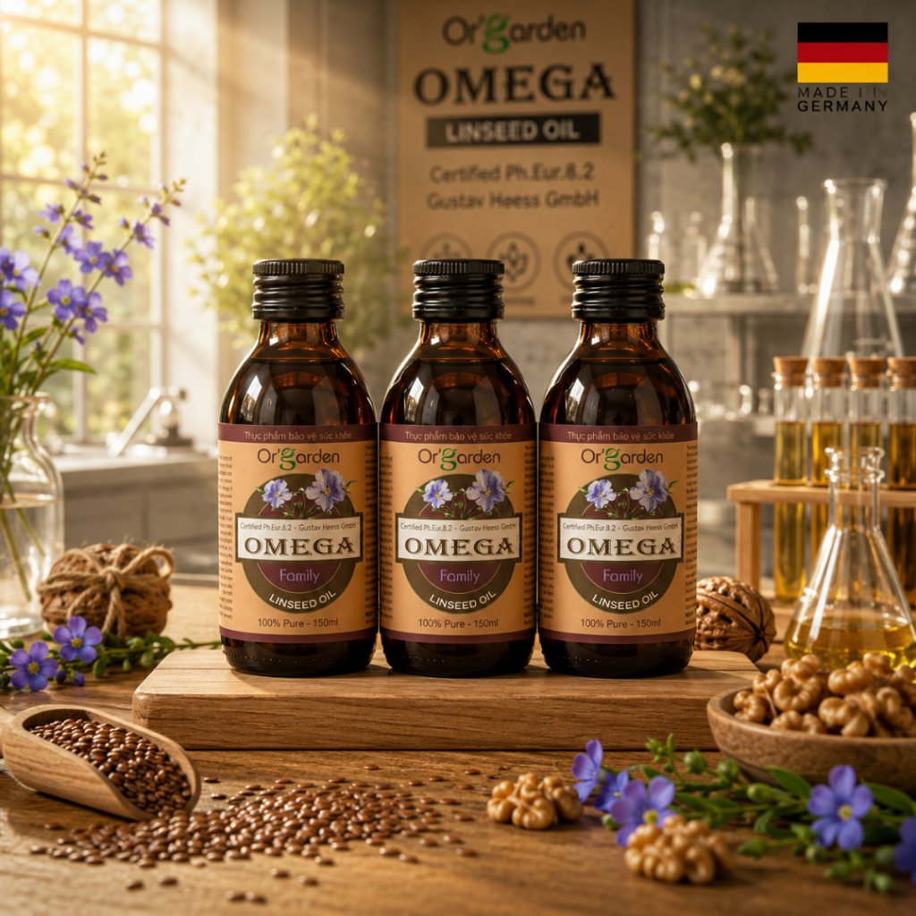 [COMBO 3] Omega tươi thực vật ép lạnh hữu cơ Orgaden nhập khẩu Đức. Bổ sung Omega 369 thuần chay 150