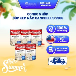 Combo 5 Hộp Súp Kem Nấm Campbell's 290g - Thương Hiệu Mỹ, SX Malaysia