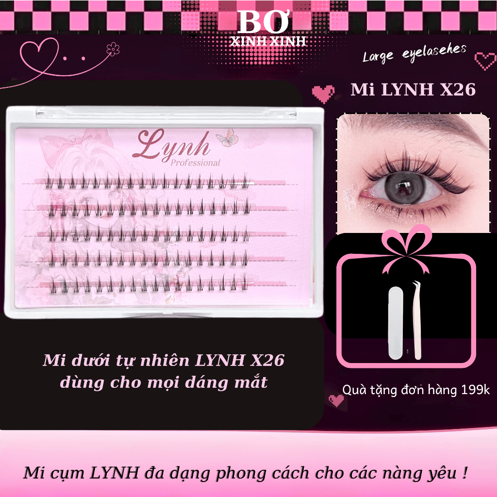Lông Mi Dưới Lynh X26 – Mi Giả Búp Bê Makeup Chuyên Nghiệp