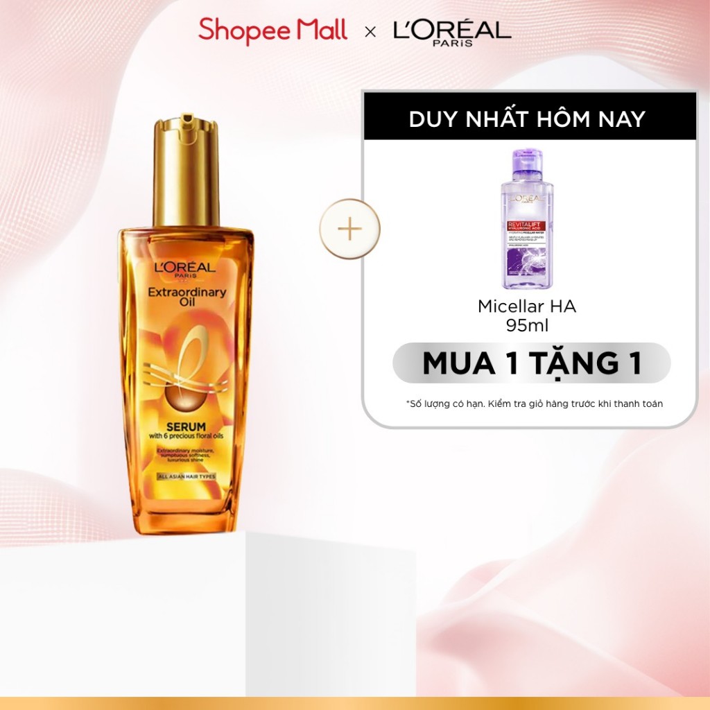 Dầu dưỡng tóc chiết xuất tinh dầu hoa tự nhiên L'Oreal Paris Elseve Extraordinary Oil Ultra Nourishing 100ml