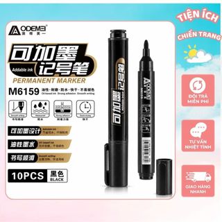 [Giá SỈ] Combo 10 Bút lông dầu 2 đầu , đạt tiêu chuẩn Châu Âu, bám dính tốt trên nhiều vật liệu, mực không xóa được