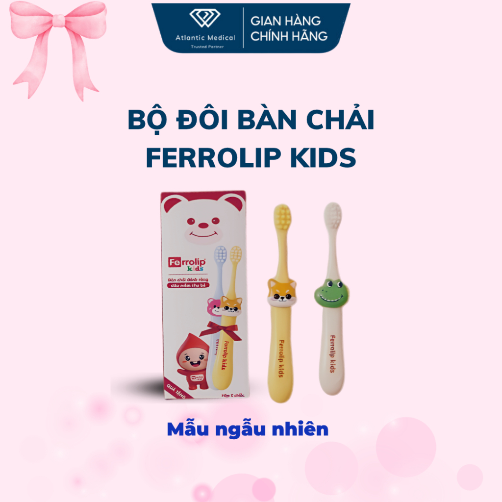 [Quà Tặng] Bộ Đôi Bàn Chải Đánh Răng Ferrolip Kids