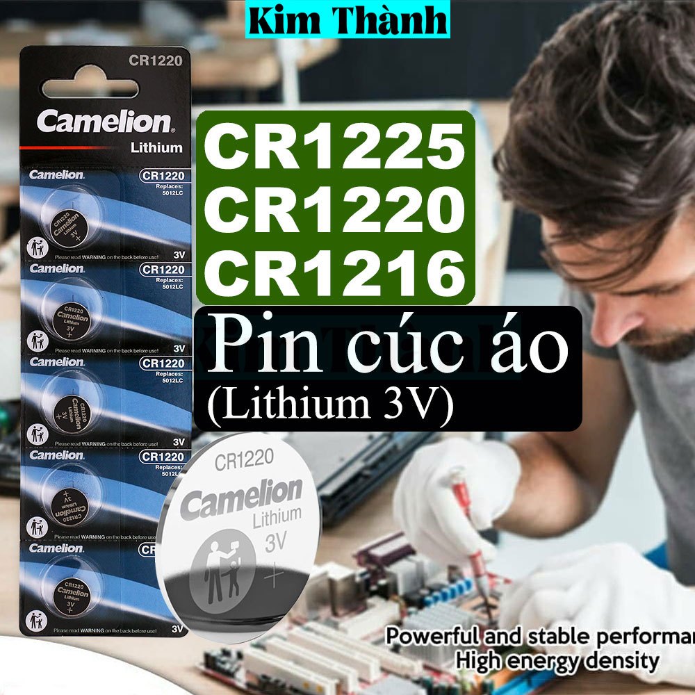 Pin cúc áo Camelion CR1225,CR1220,CR1216,pin Lithium 3V SealPower