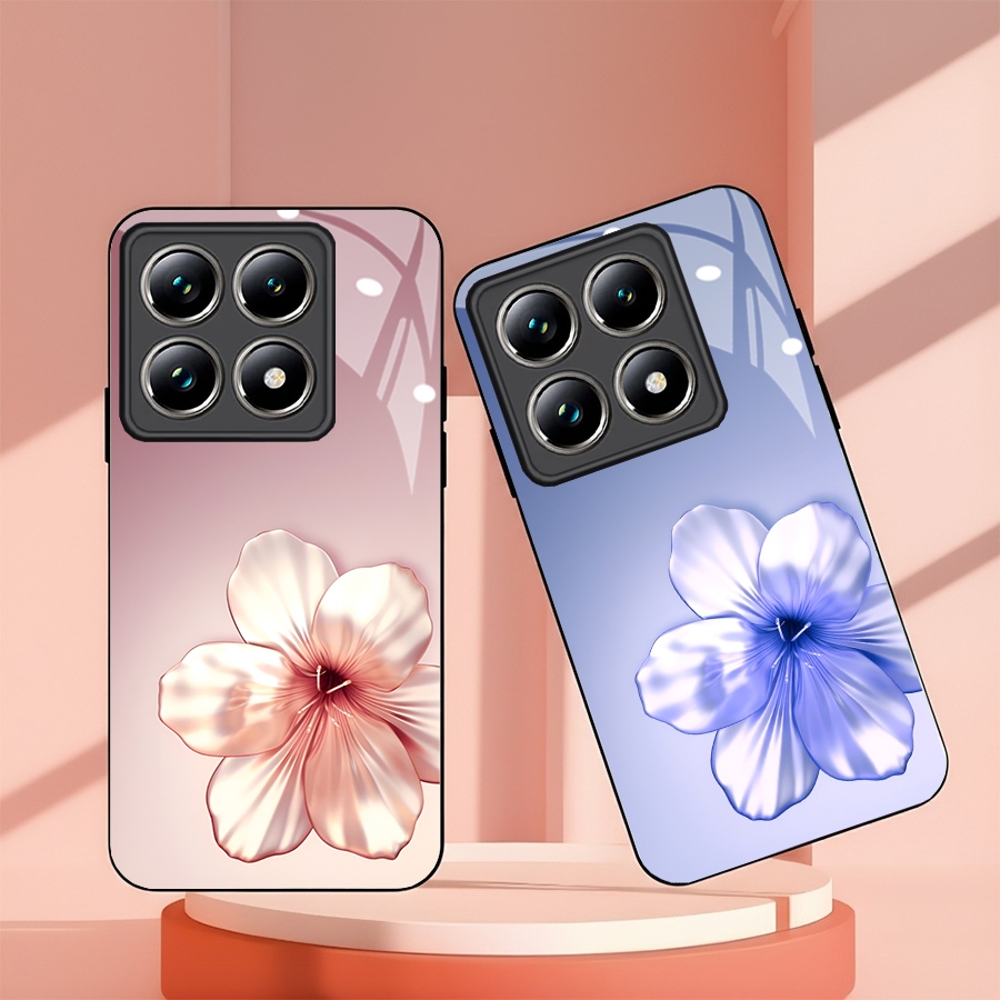 Ốp Lưng cho XIAOMI 14T, 14T PRO Mặt lưng cường Lực Họa Tiết