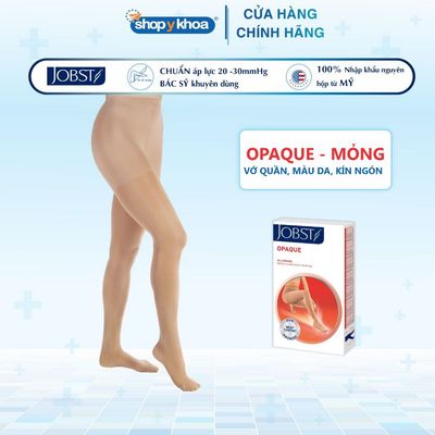 Vớ Y Khoa Cao Cấp Mỏng JOBST Opaque - Vớ Quần (Hông), Màu Da, Kín Ngón, Áp Lực 20-30mmHg, 2 Chiếc (Tất Y Khoa)