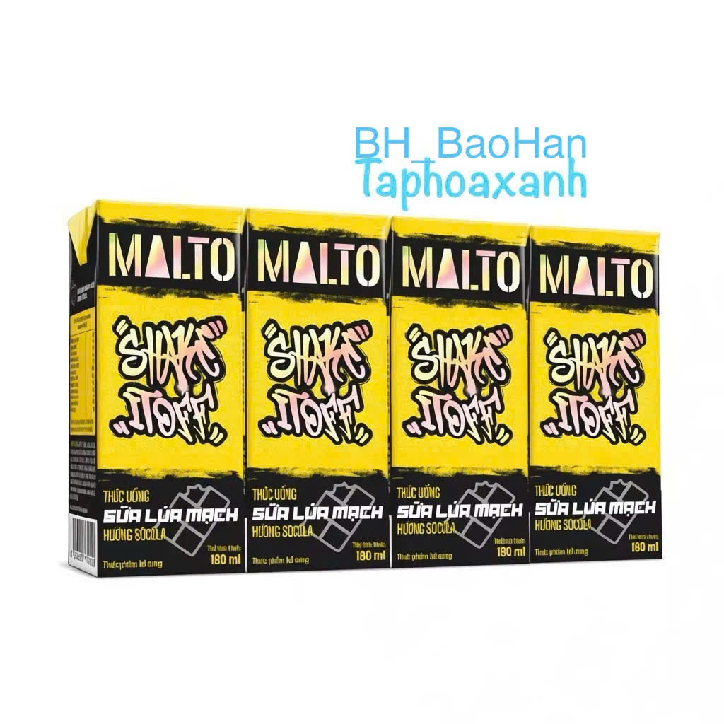 Sữa lúa mạch MALTO Shake It Off hương sôcôla thùng 48 hộp x 180ml