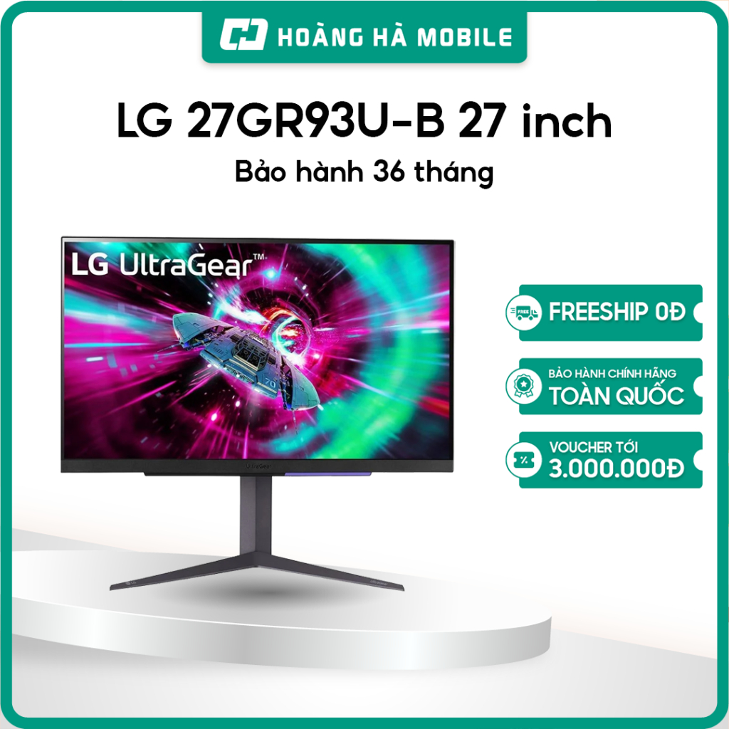 Màn hình Gaming LG 27GR93U-B (27 inch/UHD/IPS/144Hz/1ms) - Chính hãng