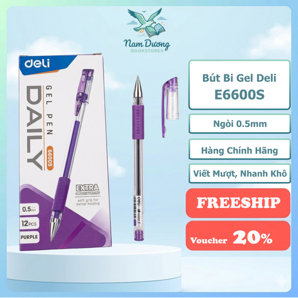 Bút Nước Deli E6600S 0.5mm Hộp 12 Bút Chất Lượng Cao