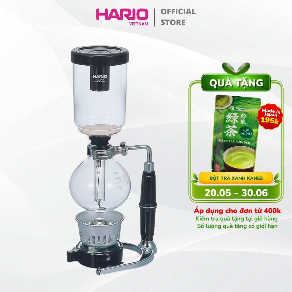 Bình syphon pha cà phê Hario “Technica” 360ml loại 3 cup TCAR-3