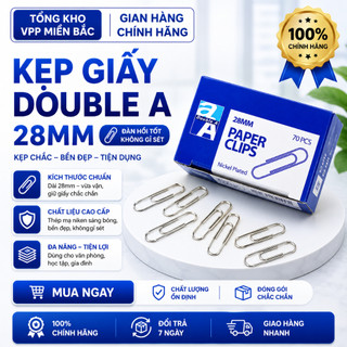 Double A Kẹp Giấy 28mm [Đàn hồi tốt]