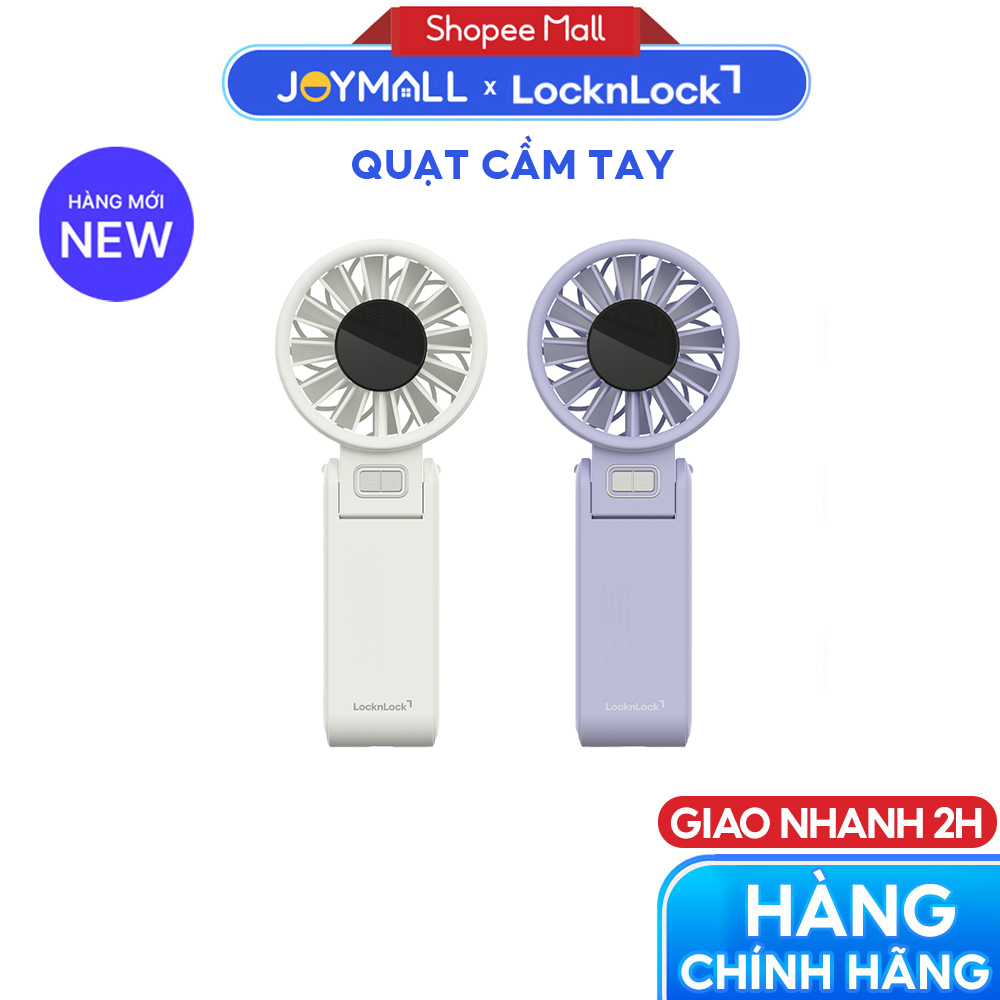 Quạt Cầm Tay LocknLock Siêu Mát 5 Tốc Độ & Gấp Gọn Linh Hoạt 180 độ ENF326 - Hàng Chính Hãng - JoyMa