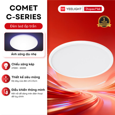 Đèn LED Ốp Trần Thông Minh Yeelight Arwen 235C/300C/400C/450C/550C | Led RGB hắt trần, Công suất 50W