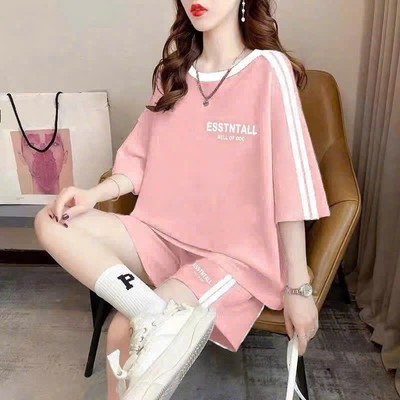 Set Đồ Nữ Cotton tổ ong ESSTNTALL NAD, Bộ Quần Áo Nữ Mặc Nhà Form Rộng Thoáng Mát Bộ Thể Thao Nữ Mùa Hè Tay Lỡ