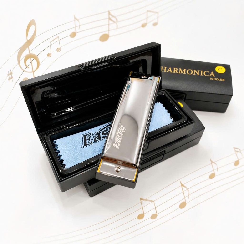 KÈN HARMONICA DIATONIC TONE C 10 LỖ KÈM HỘP ĐỰNG