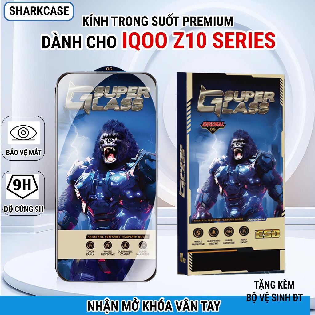 Kính cường lực iQOO Z10 Turbo Pro, Z10 Turbo, Z10X premium full màn miếng dán bảo vệ màn hình điện t